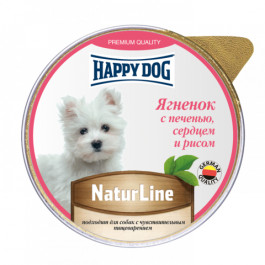 Happy Dog Nature Line паштет для собак и щенков Ягненок с печенью, сердцем и рисом 125г