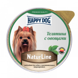 Happy Dog Nature Line паштет для собак и щенков Телятина с овощами 125г