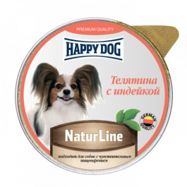 Happy Dog Nature Line паштет для собак и щенков Телятина с индейкой 125г