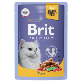 Brit Premium Пауч для кошек тунец в желе 85г