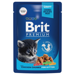 Brit Premium Пауч для котят цыпленок в соусе 85г