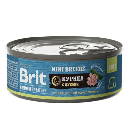 Brit Premium by Nature консервы с курицей и цукини для собак мелких пород 100г