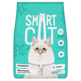 Smart Cat корм для стерилизованных кошек с курицей