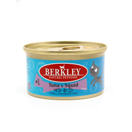 Berkley Консервы для кошек Тунец с кальмаром в соусе 85г
