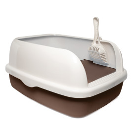 Triol Туалет для кошек прямоугольный "Титан" (совок в комплекте), кофейный, 52*40*25см