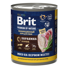 Brit Premium by Nature консервы для собак с бараниной с рубцом 850г