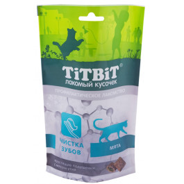 TiTBiT Хрустящие подушечки для кошек с мясом утки для чистки зубов 60г