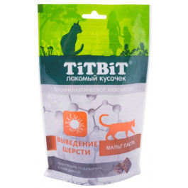TiTBiT Хрустящие подушечки для кошек с говядиной для выведения шерсти 60г