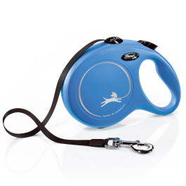 FLEXI New Classic ременной поводок-рулетка для собак, синий
