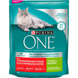 Purina ONE корм для стерилизованных кошек с индейкой