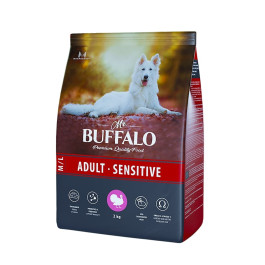 Mr.Buffalo Sensitive для собак средних и крупных пород Индейка