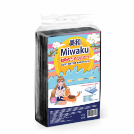 Miwaku Пеленка с суперабсорбентом 6-слойная, черная 60*90см