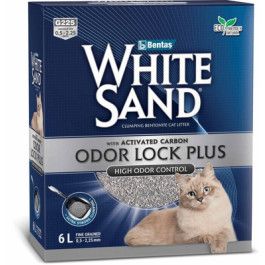 White Sand комкующийся наполнитель c усиленной блокировкой запахов, с активированным углем
