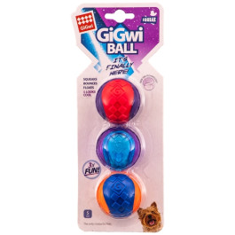 GiGwi Игрушка для собак маленьких пород 3 мяча с пищалкой 5см