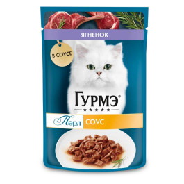 Гурмэ Перл консервы для кошек, с ягненком в соусе 75г