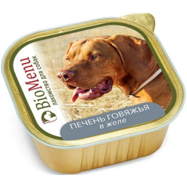 BioMenu консервы лакомство для собак Печень говяжья в желе 300г ламистер