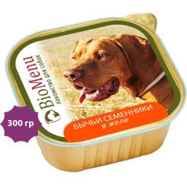BioMenu консервы лакомство для собак Бычьи семенники в желе 300г ламистер