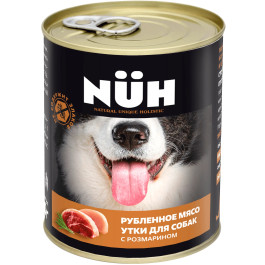 NUH консервы для собак средних и крупных пород беззерновые рубленное мясо Утки с розмарином 340г