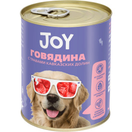JOY консервы для собак средних и крупных пород Беззерновые Говядина с травами 340г