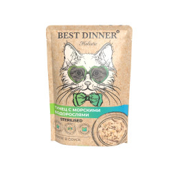 Best Dinner Holistic Тунец с морскими водорослями консервы для кошек 85г пауч