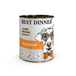 Best Dinner Super Premium Мясные деликатесы с индейкой для собак 340г