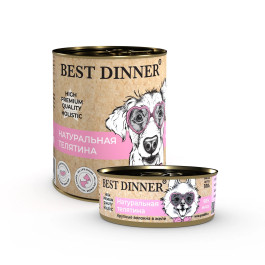 Best Dinner High Premium Holistic Крупные волокна в желе Натуральная телятина для собак и щенков