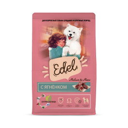 Edel Medium & Maxi сухой корм для взрослых собак средних и крупных пород с ягненком