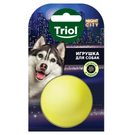 Triol NIGHT CITY Игрушка для для собак "Мяч-неон" d60мм