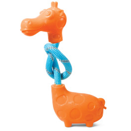 Triol Игрушка для собак из термопластичной резины Жираф с веревкой, 235/82мм