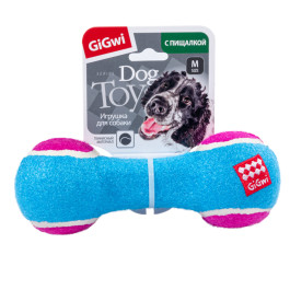 GiGwi Игрушка для собак Гантель средняя с пищалкой 18см