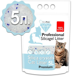SilcryPrem Силикагелевый наполнитель для кошачьего туалета Classic 5л