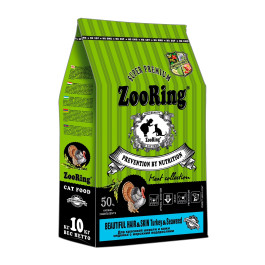 ZooRing Корм для кошек Beautiful Hair&Skin Turkey&Seaweed Индейка с морскими водорослями