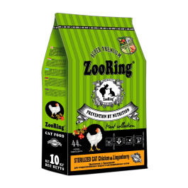 ZooRing Корм для кошек Sterilized Chicken & Lingonberry Цыпленок с брусникой
