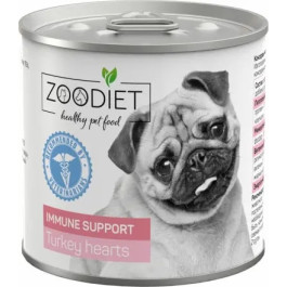 ZOODIET Immune Support консервы для собак поддержание иммунитета Сердечки индюшиные 240г
