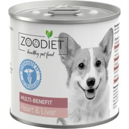 ZOODIET Multi-Benefit консервы для собак для поддержания здоровья организма Сердце и печень 240г