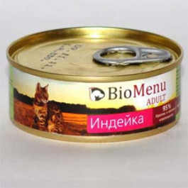 BioMenu консервы для кошек паштет с Индейкой 100г