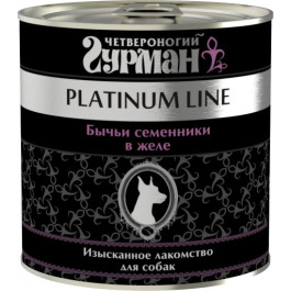 Четвероногий Гурман Platinum консервы для собак Бычьи семенники в желе 240г
