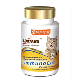 Unitabs ImmunoCat Витамины для кошек с таурином 120таб.
