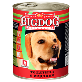Зоогурман Big Dog консервы для собак 850г Телятина с кроликом
