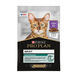 Pro Plan  консервы для кошек, кусочки в соусе утка 85г Adult, пауч