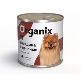 Organix Консервы для собак с Говядиной и Печенью 750г
