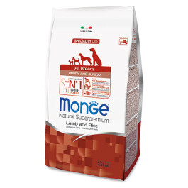 Monge Dog Speciality Puppy&Junior корм для щенков всех пород Ягненок рис и картофель 12кг