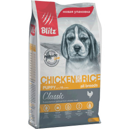 BLITZ Chicken & Rice Puppy Корм для щенков всех пород Курица с рисом