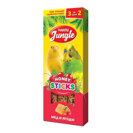 Happy Jungle Палочки для птиц Мед и ягоды 3шт