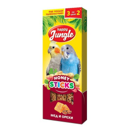 Happy Jungle Палочки для птиц Мед и орехи 3шт