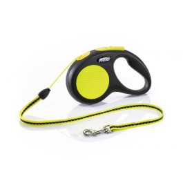 FLEXI New Neon S 5м до 12кг тросовый поводок-рулетка для собак жёлтый