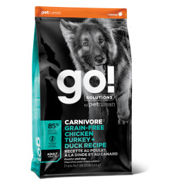 GO! CARNIVORE Корм беззерновой для взрослых собак 4 вида мяса: Индейка, Курица, Лосось, Утка