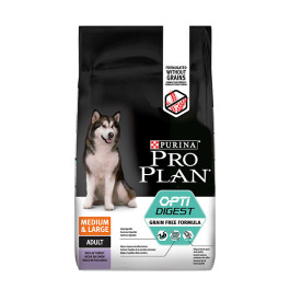 Pro Plan Medium&Large Grain Free беззерновой корм для собак средних и крупных пород, индейка