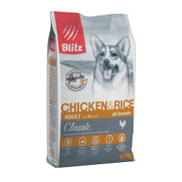 BLITZ Chicken & Rice Корм для собак всех пород Курица с рисом