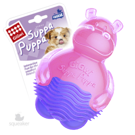 GiGwi Игрушка для собак Suppa Puppa Бегемот с пищалкой 10см